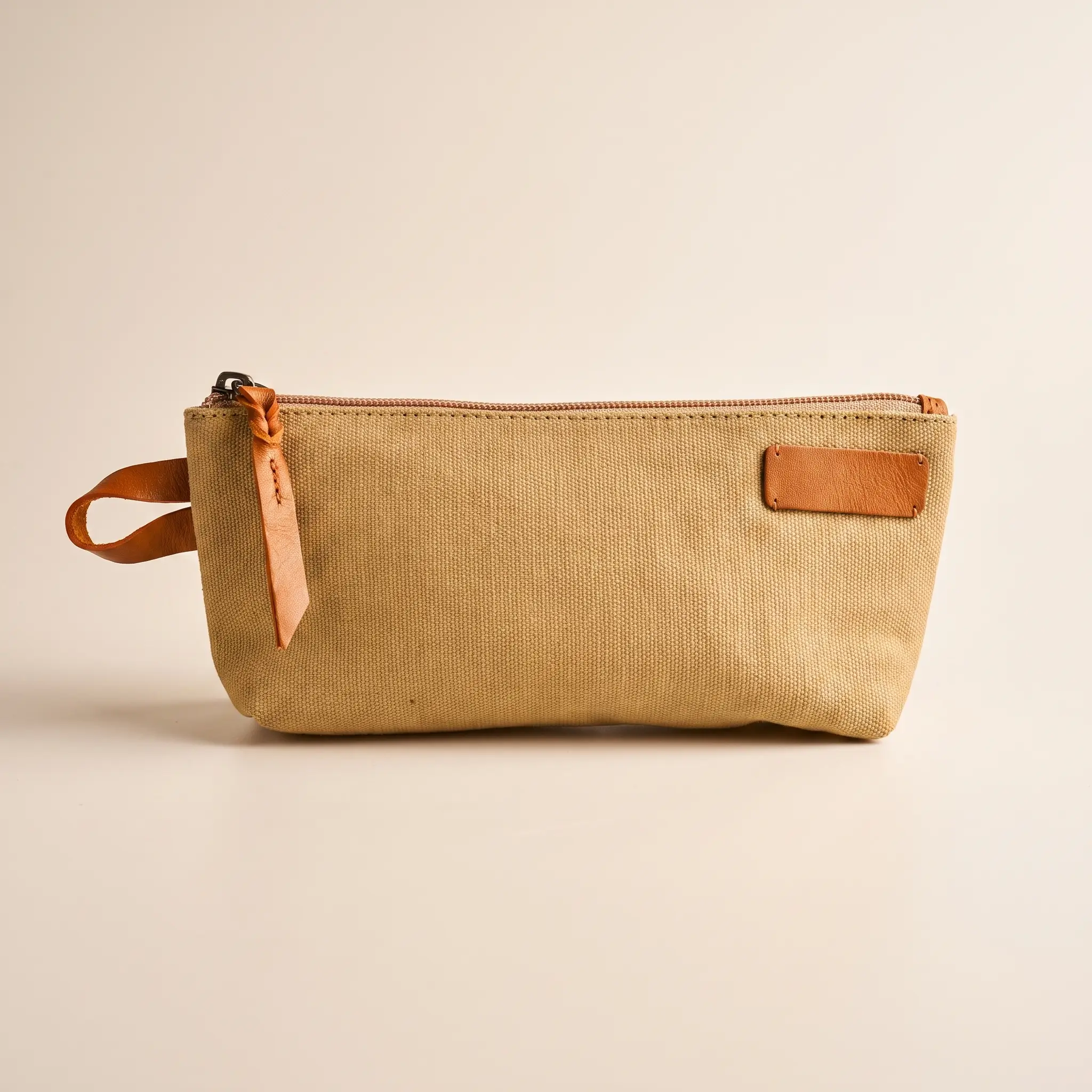 Upcycled Canvas & Leather Amenity Kit